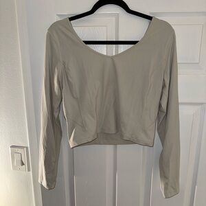 Lululemon Athletica Beige Long Sleeve Blouse